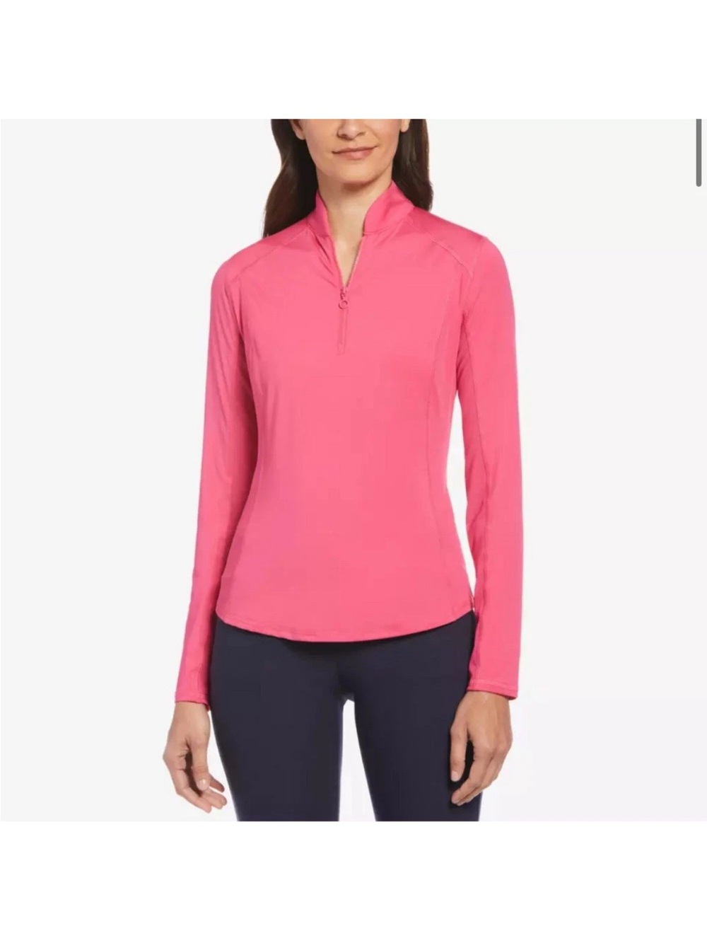 PGA Tour Women’s Pink Quarter-Zip Performance Top